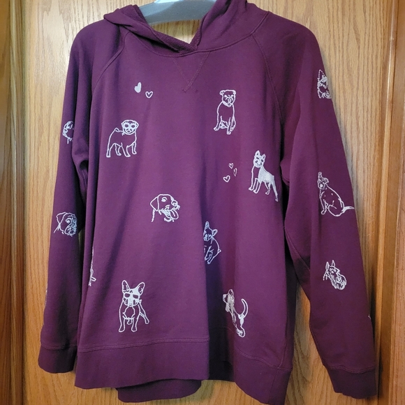 Johnny Was Tippi Embroidered Dog Hooded Sweatshirt XL - Picture 3 of 12